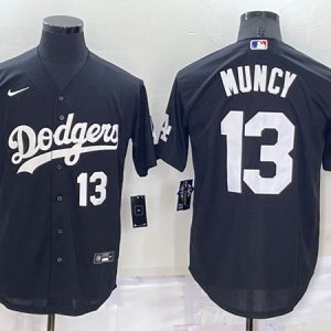 Los Angeles Dodgers #13 Max Muncy Black Cool Base Stitched Baseball Jersey