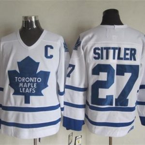 Maple Leafs #27 Darryl Sittler White CCM Throwback Stitched Jersey