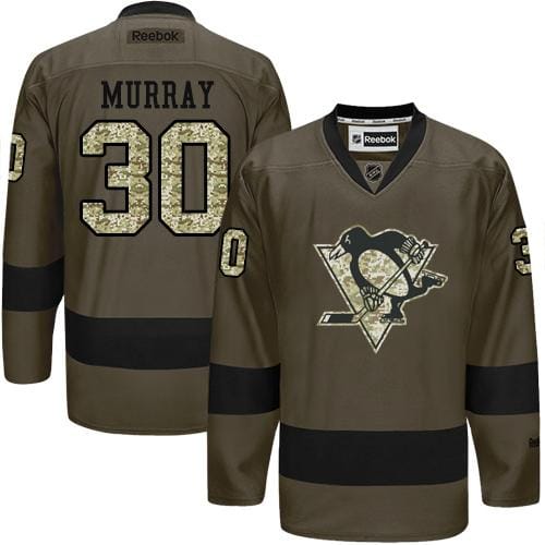 Penguins #30 Matt Murray Green Salute To Service Stitched Jersey