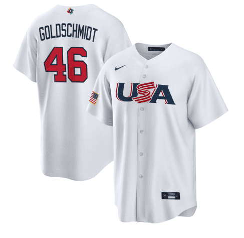 USA #46 Paul Goldschmidt 2023 White World Classic Stitched Jersey