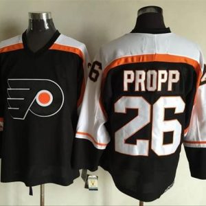 Flyers #26 Brian Propp Black CCM Throwback Stitched Jersey
