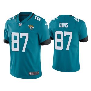 Jacksonville Jaguars #87 Tyler Davis Blue Vapor Untouchable Limited Stitched Jersey