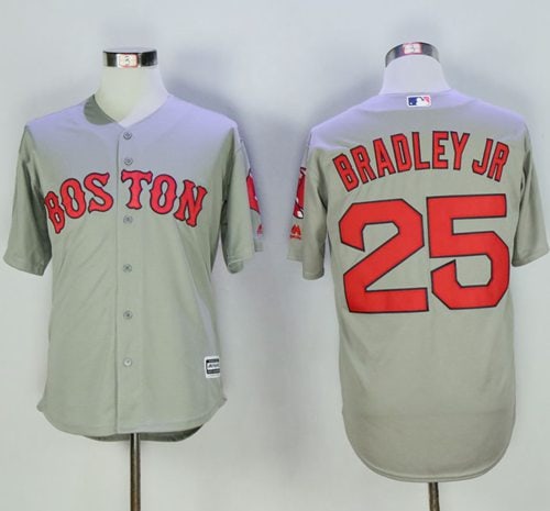 Red Sox #25 Jackie Bradley Jr Grey New Cool Base Stitched Jersey
