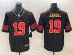 San Francisco 49ers #19 Deebo Samuel Black Gold Stitched Jersey