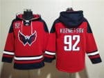 Washington Capitals #92 Evgeny Kuznetsov Red Ageless Must-Have Lace-Up Pullover Hoodie