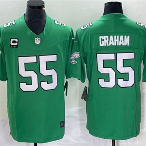 Philadelphia Eagles #55 Brandon Graham Green 2023 F.U.S.E. With C Patch Vapor Untouchable Stitched Jersey