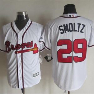 Braves #29 John Smoltz White New Cool Base Stitched Jersey