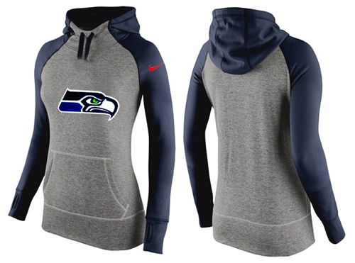 Nike Seattle Seahawks Performance Hoodie Grey Dark Blue_3