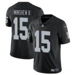 Las Vegas Raiders #15 Gardner Minshew II Black Vapor Stitched Jersey