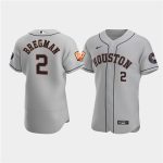 Houston Astros #2 Jose Altuve Gray 60th Anniversary Flex Base Stitched Baseball Jersey