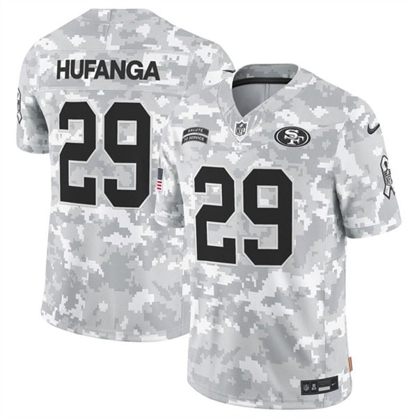 San Francisco 49ers #29 Talanoa Hufanga 2024 F.U.S.E. Arctic Camo Salute To Service Limited Stitched Jersey