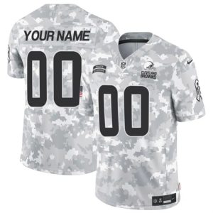 Cleveland Browns Custom Arctic Camo 2024 F.U.S.E. Salute To Service Limited Stitched Jersey