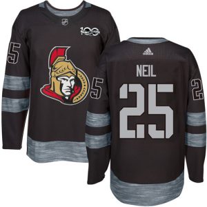 Senators #25 Chris Neil Black 1917-2017 100th Anniversary Stitched Jersey