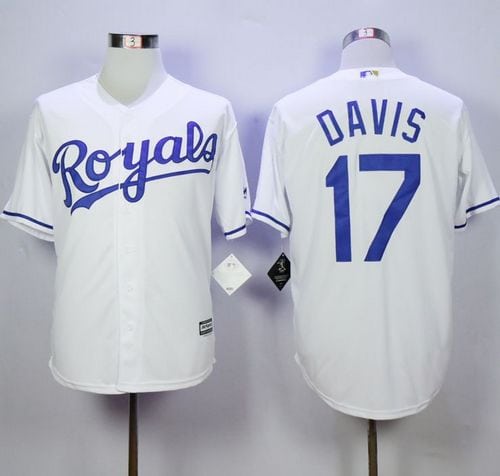 Royals #17 Wade Davis White New Cool Base Stitched Jersey