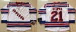 Rangers #21 Derek Stepan White Stitched Jersey