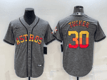Houston Astros #30 Kyle Tucker Grey Cool Base Stitched Jersey