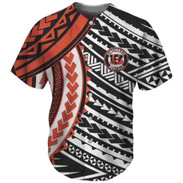 Cincinnati Bengals Orange White Baseball Jersey