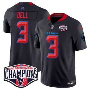 Houston Texans #3 Tank Dell Navy 2nd Alternate F.U.S.E. 2024 AFC South Division Champions Vapor Limited Stitched Jersey