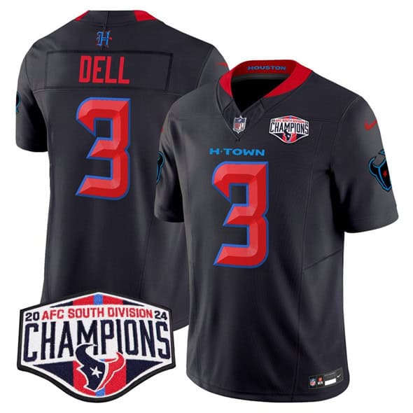 Houston Texans #3 Tank Dell Navy 2nd Alternate F.U.S.E. 2024 AFC South Division Champions Vapor Limited Stitched Jersey
