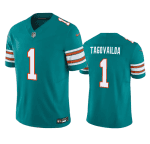 Miami Dolphins #1 Tua Tagovailoa Aqua 2023 F.U.S.E Vapor Limited Stitched Jersey
