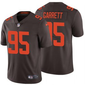 Cleveland Browns #95 Myles Garrett New Brown Vapor Untouchable Limited Stitched Jersey