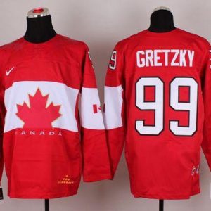 Olympic 2014 CA. #99 Wayne Gretzky Red Stitched Jersey