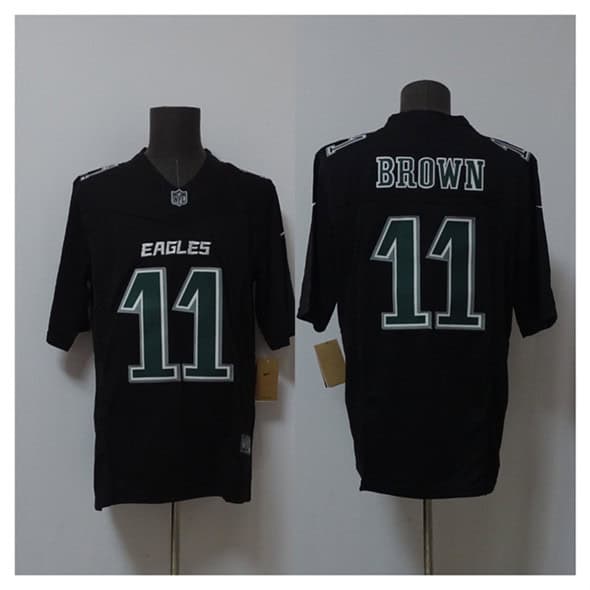 Philadelphia Eagles #11 A.J. Brown Black 2024 F.U.S.E. Vapor Untouchable Limited Football Stitched Jersey