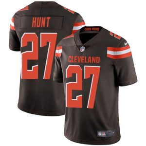 Cleveland Browns #27 Kareem Hunt Brown Vapor Untouchable Limited Stitched Jersey
