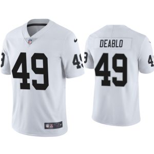Las Vegas Raiders #49 Divine Deablo White Vapor Untouchable Limited Stitched Jersey