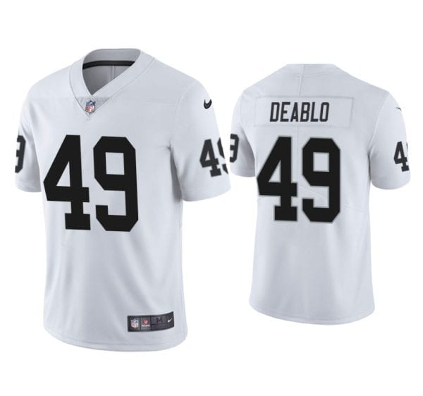 Las Vegas Raiders #49 Divine Deablo White Vapor Untouchable Limited Stitched Jersey