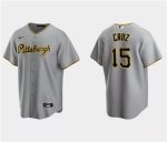 Pittsburgh Pirates #15 Oneil Cruz Gray Cool Base Stitched Jersey