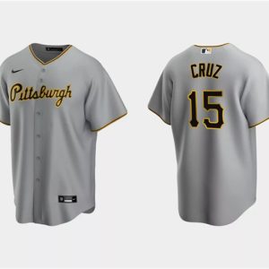 Pittsburgh Pirates #15 Oneil Cruz Gray Cool Base Stitched Jersey