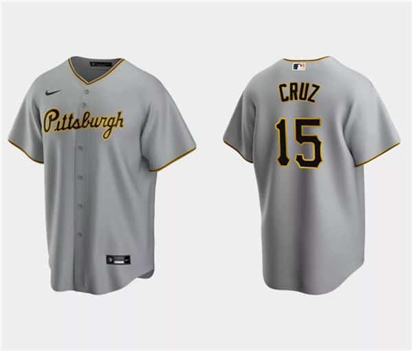 Pittsburgh Pirates #15 Oneil Cruz Gray Cool Base Stitched Jersey