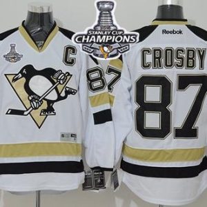 Penguins #87 Sidney Crosby White 2014 Stadium Series 2016 Stanley Cup Champions Stitched Jersey