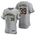 Milwaukee Brewers #39 Corbin Burnes Gray Flex Base Stitched Jersey
