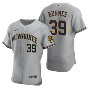 Milwaukee Brewers #39 Corbin Burnes Gray Flex Base Stitched Jersey