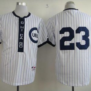 Cubs #23 Ryne Sandberg White 1909 Turn Back The Clock Stitched Jersey