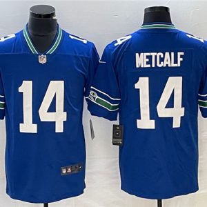 Seattle Seahawks #14 DK Metcalf Royal Vapor Untouchable Limited Stitched Jersey