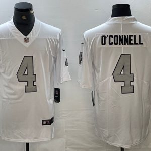 Las Vegas Raiders #4 Aidan O'Connell White Vapor Untouchable Stitched Jersey