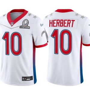 Los Angeles Chargers #10 Justin Herbert 2022 White Pro Bowl Stitched Jersey