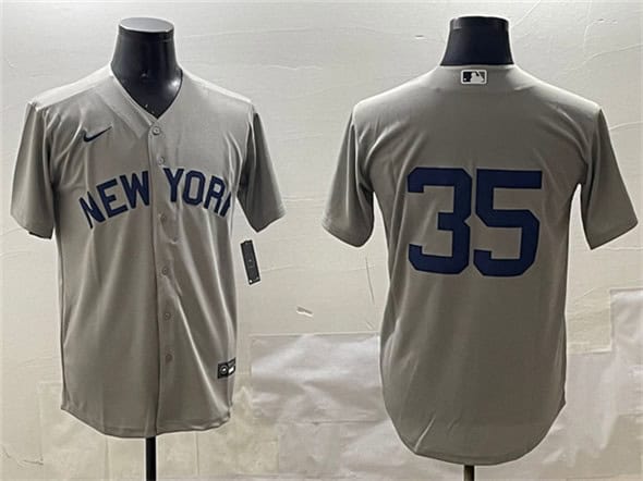 New York Yankees #35 Cody Bellinger Gray Cool Base Stitched Jersey