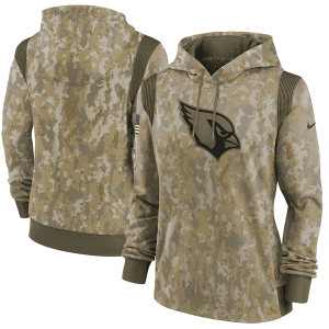 Arizona Cardinals 2021 Camo Salute To Service Therma Performance Pullover Hoodie(Run Small)
