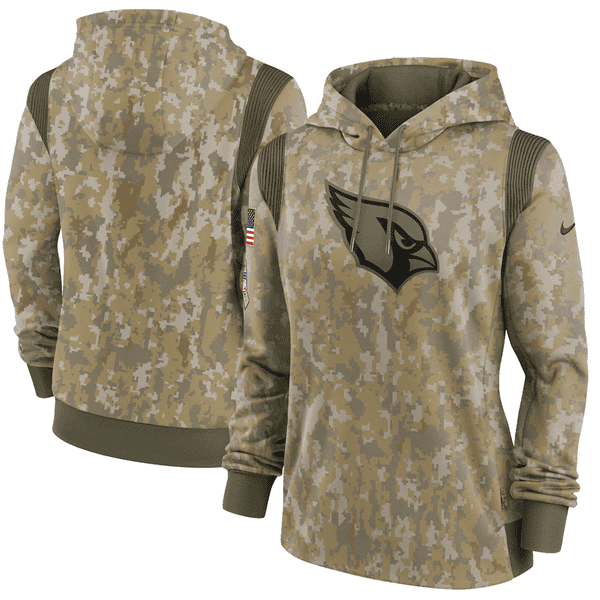 Arizona Cardinals 2021 Camo Salute To Service Therma Performance Pullover Hoodie(Run Small)