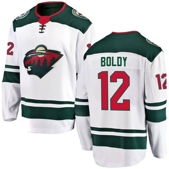 Minnesota Wild #12 Matthew Boldy 2021 Jersey White Away Breakaway Stitched Jersey