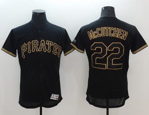 Pirates #22 Andrew McCutchen Black Fashion Flexbase Authentic Collection Stitched Jersey