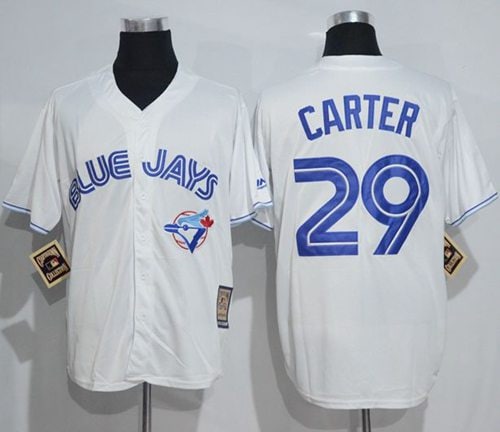 Blue Jays #29 Joe Carter White Cooperstown Throwback Stitched Jersey