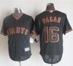 Giants #16 Angel Pagan Black New Cool Base Stitched Jersey