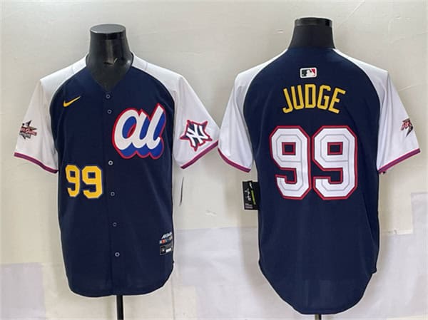 American League #99 Aaron Judge Navy Alternate 2025 All-Star Edition Limited Stitched Jersey