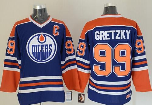 Oilers #99 Wayne Gretzky Light Blue CCM Throwback Stitched Jersey