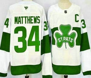Toronto Maple Leafs #34 Auston Matthews White St Pats Authentic Jersey